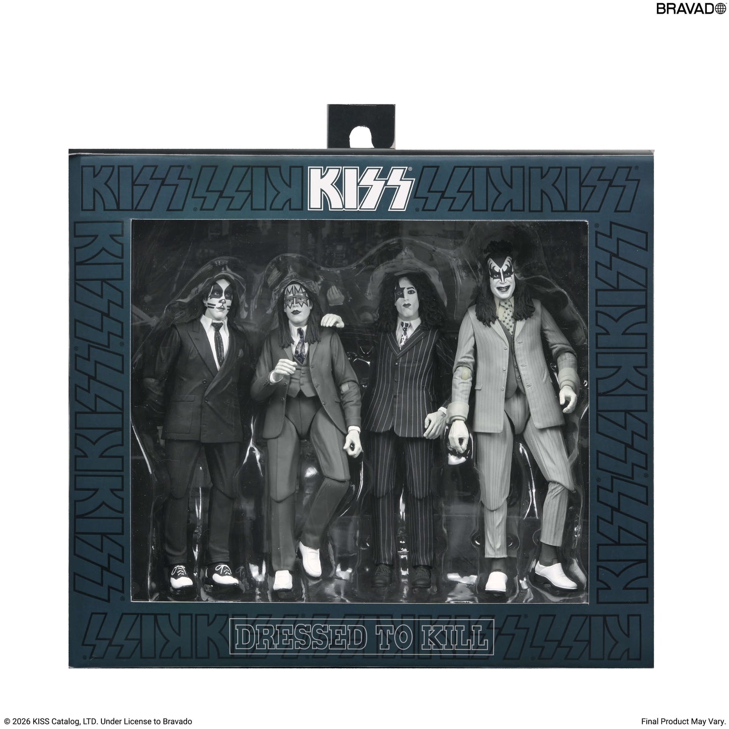 KISS - Dressed to Kill Album Cover 7" Scale Action Figure 4-Pack (PRE-ORDER)