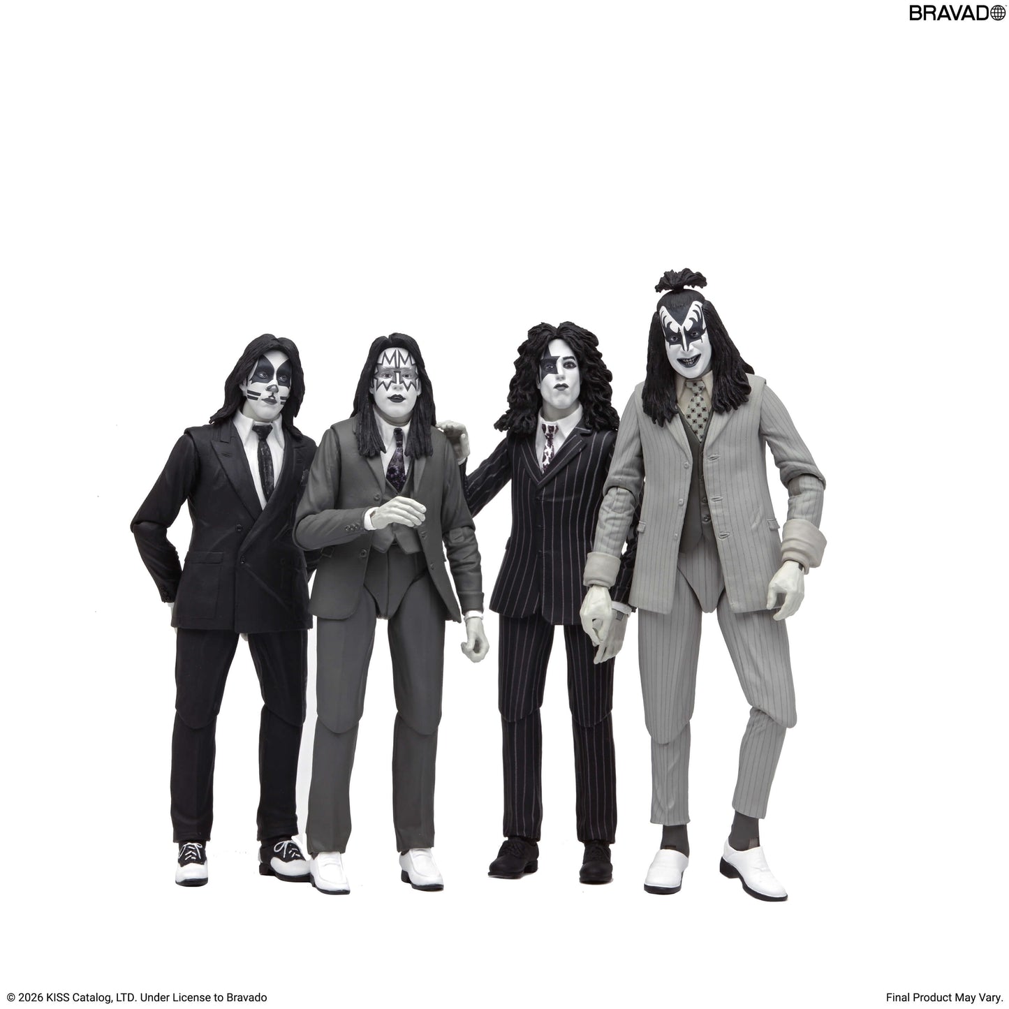 KISS - Dressed to Kill Album Cover 7" Scale Action Figure 4-Pack (PRE-ORDER)