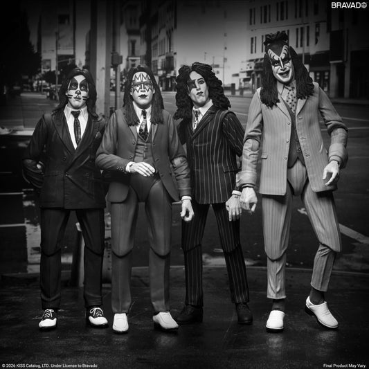 KISS - Dressed to Kill Album Cover 7" Scale Action Figure 4-Pack (PRE-ORDER)
