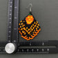 EARRINGS - Halloween Pumpkin Seed Beaded Fringe Earrings