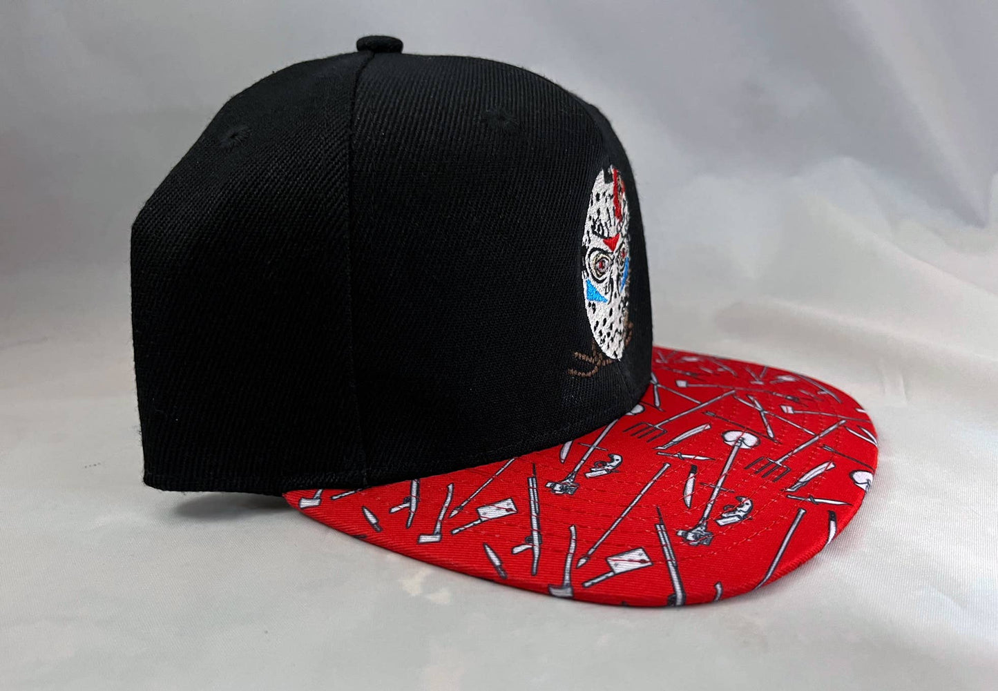 "Friday The 13th" Pattern Embroidered Snapback Hat
