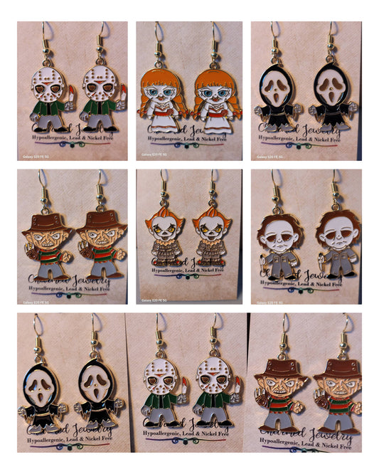 EARRINGS - Horror Movie Character Earrings