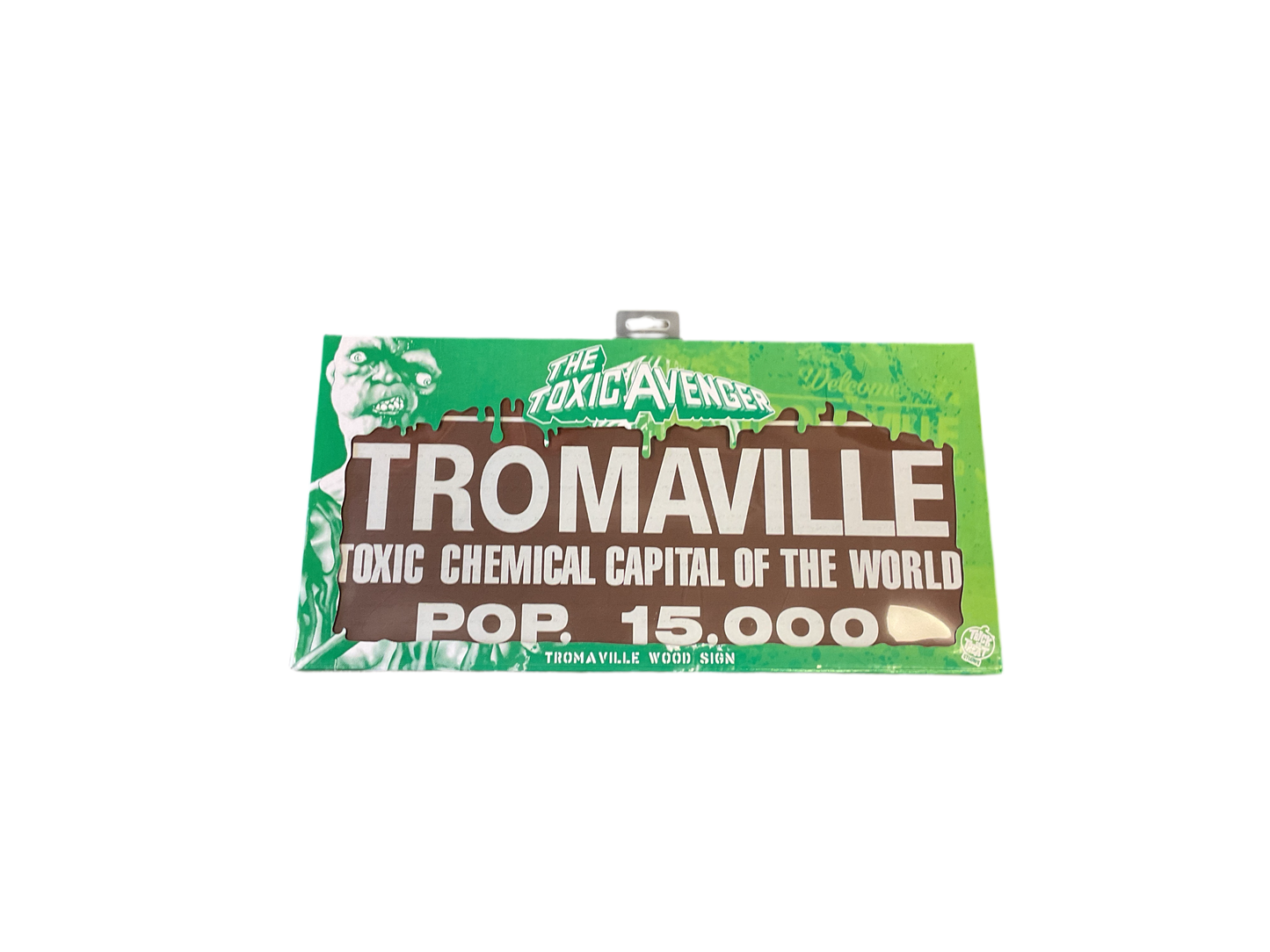 Toxic Avenger Tromaville Wood Sign Prop Replica