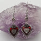 EARRINGS - Eye Heart Rose Goth Pendant Earrings