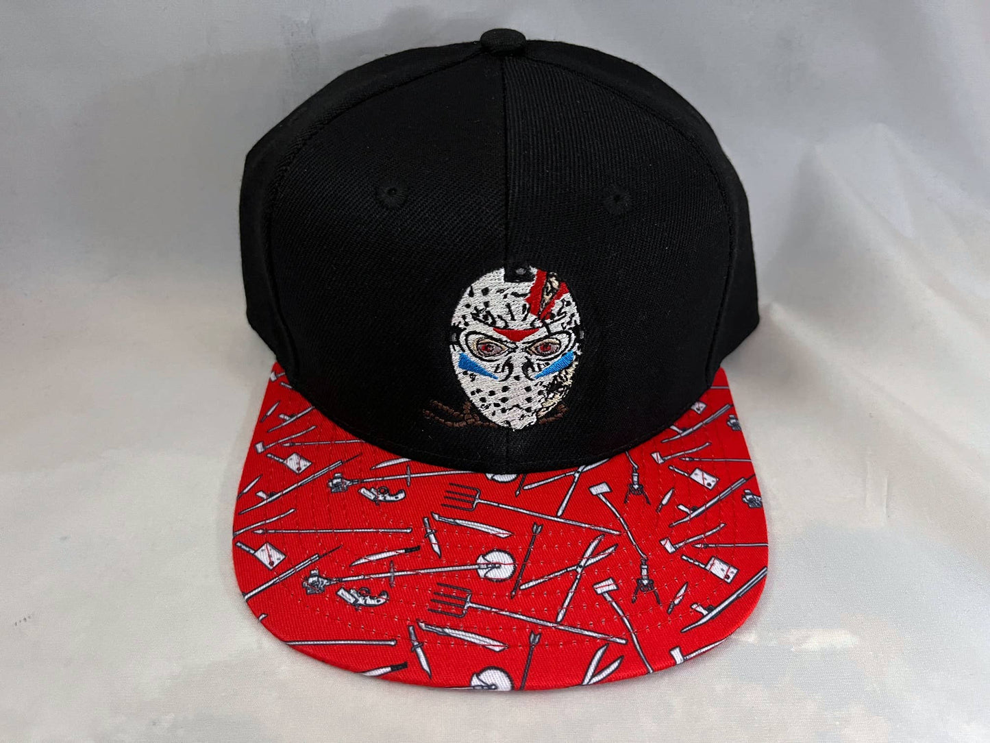 "Friday The 13th" Pattern Embroidered Snapback Hat