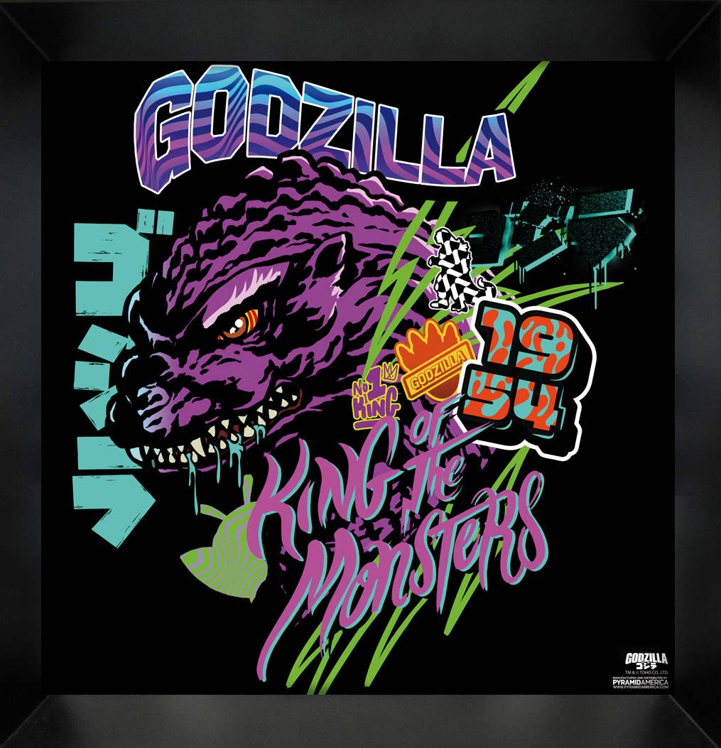 Godzilla- King of the Monsters 12x12 Gel-Coat Framed Print