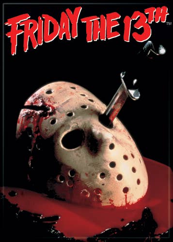MAGNETS - Friday The 13th Mask with Blood Magnet
