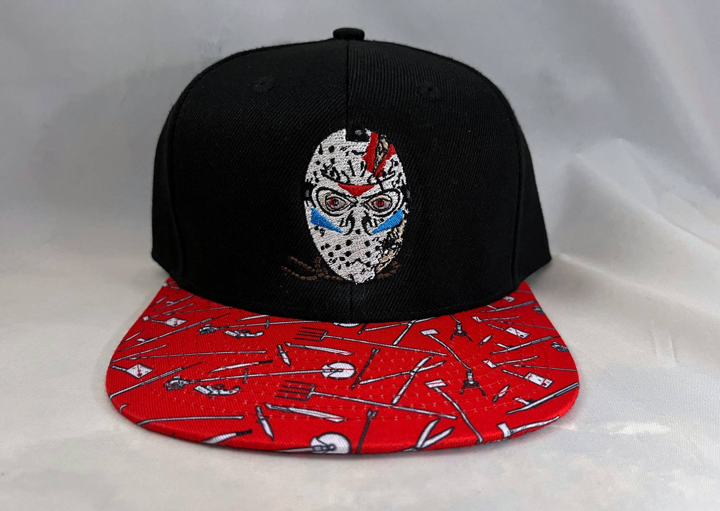 "Friday The 13th" Pattern Embroidered Snapback Hat