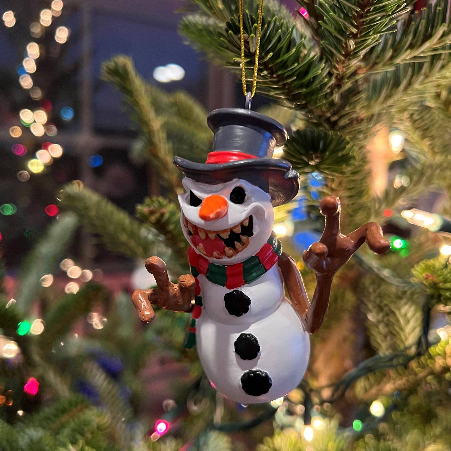 Evil Snowman Halloween Horror Christmas Ornaments