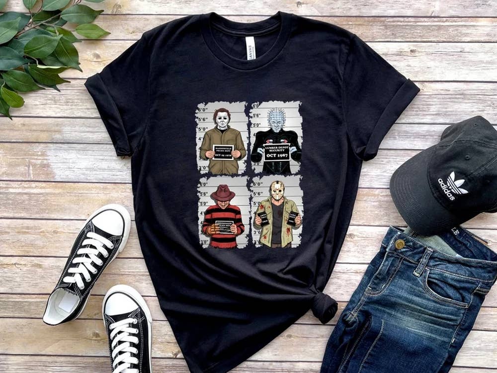 TSHIRTS - Mugshot Horror Movie Icons