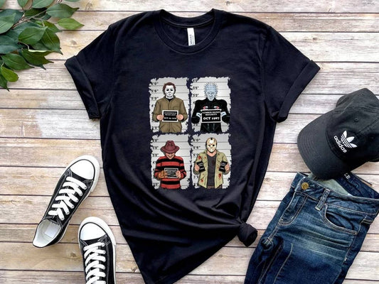 TSHIRTS - Mugshot Horror Movie Icons