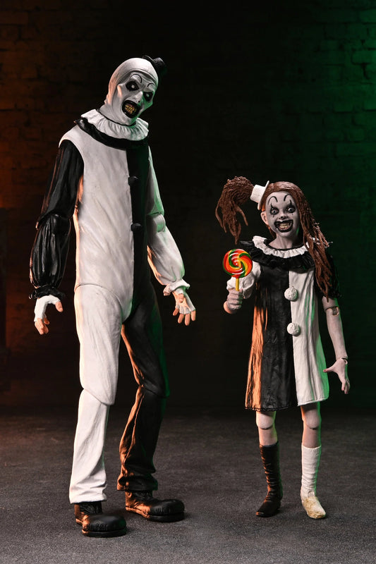 Terrifier 2 - Ultimate Art the Clown and The Little Pale Girl 7" Scale Action Figure 2-Pack (PRE-ORDER)