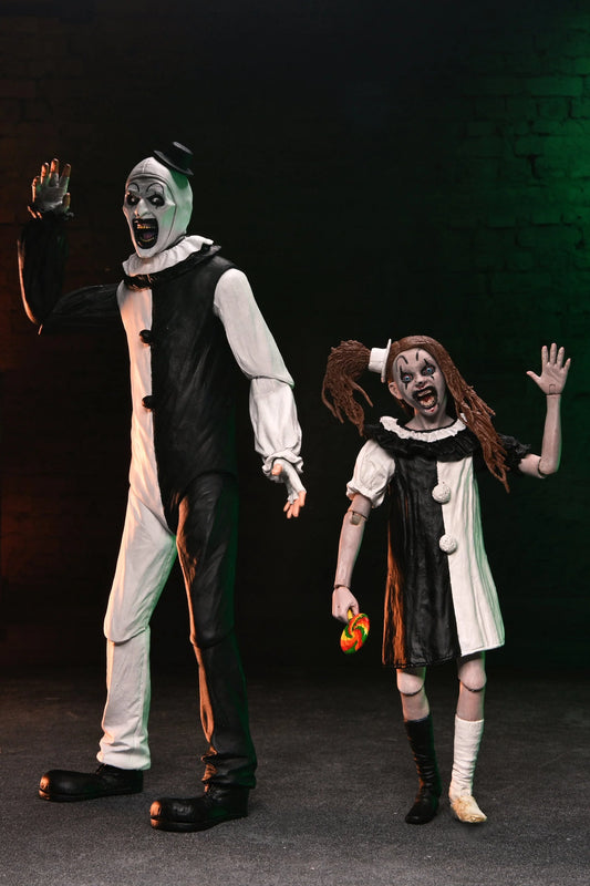 Terrifier 2 - Ultimate Art the Clown and The Little Pale Girl 7" Scale Action Figure 2-Pack (PRE-ORDER)