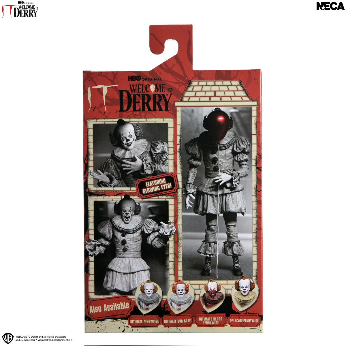 IT: Welcome to Derry - Ultimate Black & White Pennywise 7” Scale Action Figure (PRE-ORDER)