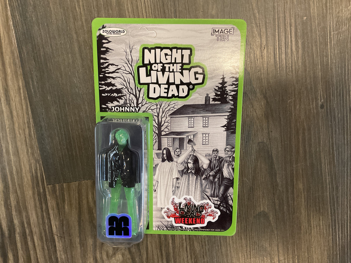 Night of the Living Dead Zoloworld Retro Reverse Johnny 3.75" Action Figure [GLOW IN THE DARK LIVING DEAD WEEKEND EXCLUSIVE]