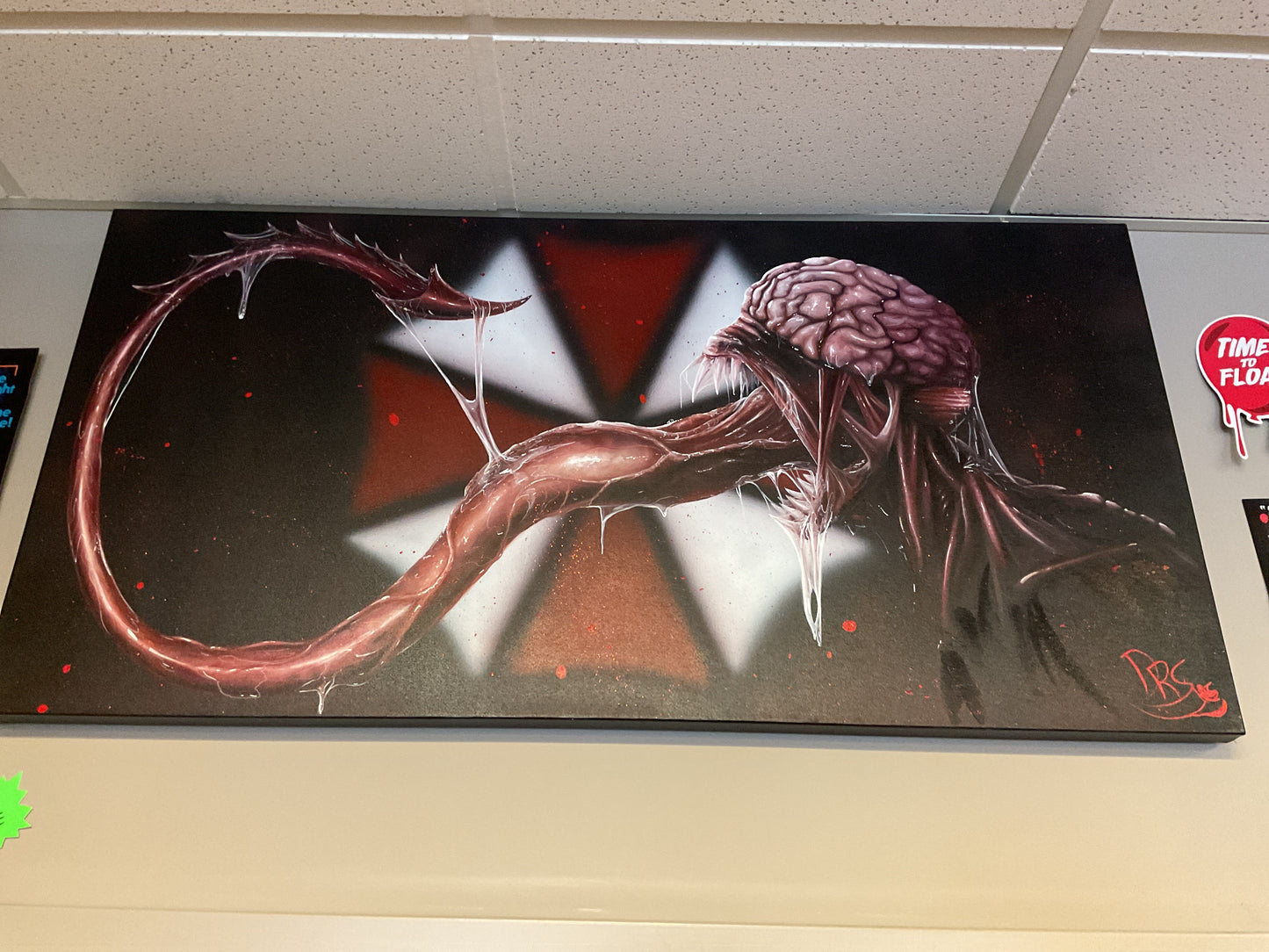 ART - RESIDENT EVIL LICKER OIL PAINTING
