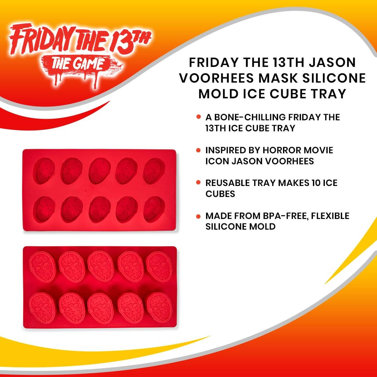 Friday the 13th Jason Mask Silicone Ice Cube Tray