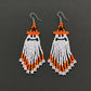 EARRINGS - Halloween Ghost Seed Beads Fringe dangle