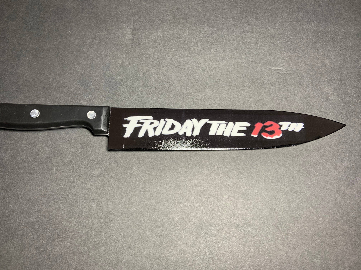 KNIFE - Jason Voorhees "Friday The 13th" Kitchen Knife with Sublimated Stand