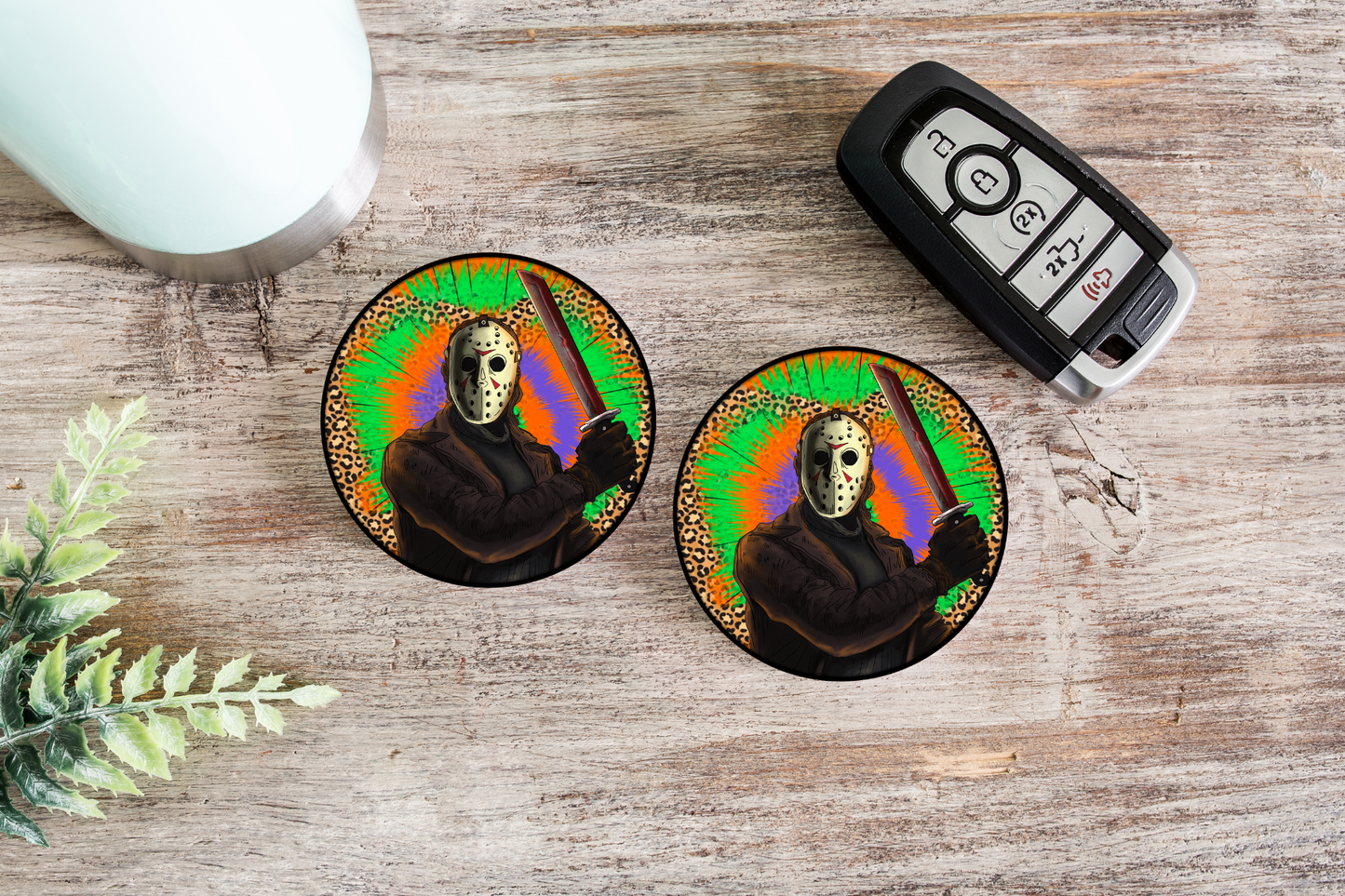 Friday the 13th Car Coaster Set