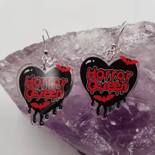 EARRINGS - Horror Queen Heart Earrings