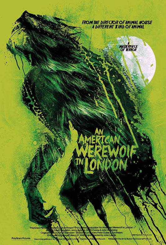 American Werewolf Metal Sign A5 Framed