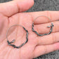 EARRINGS - Snake Coiling on Tree Branch Hoop Earrings