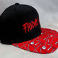 "Friday The 13th" Pattern Embroidered Snapback Hat