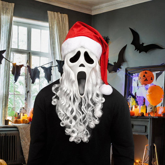 Scream Ghost Face Santa Adult Costume Mask