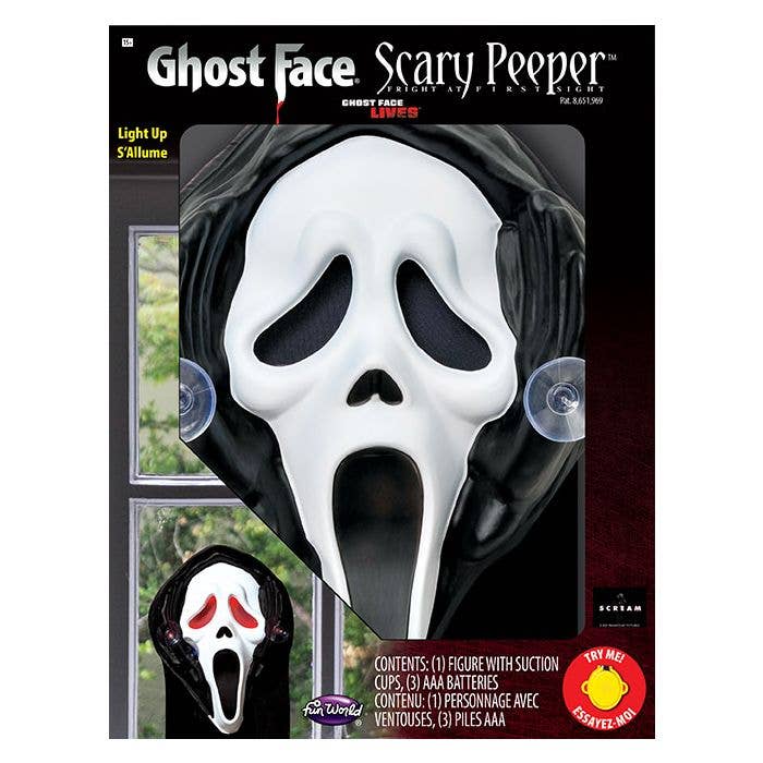12" Ghost Face® Light Up Scary Peeper Scream Movie