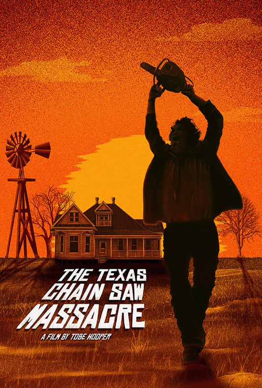 Texas Chainsaw Metal Sign Sunset A5