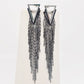 EARRINGS - Triangle Beaded Tassel Earrings