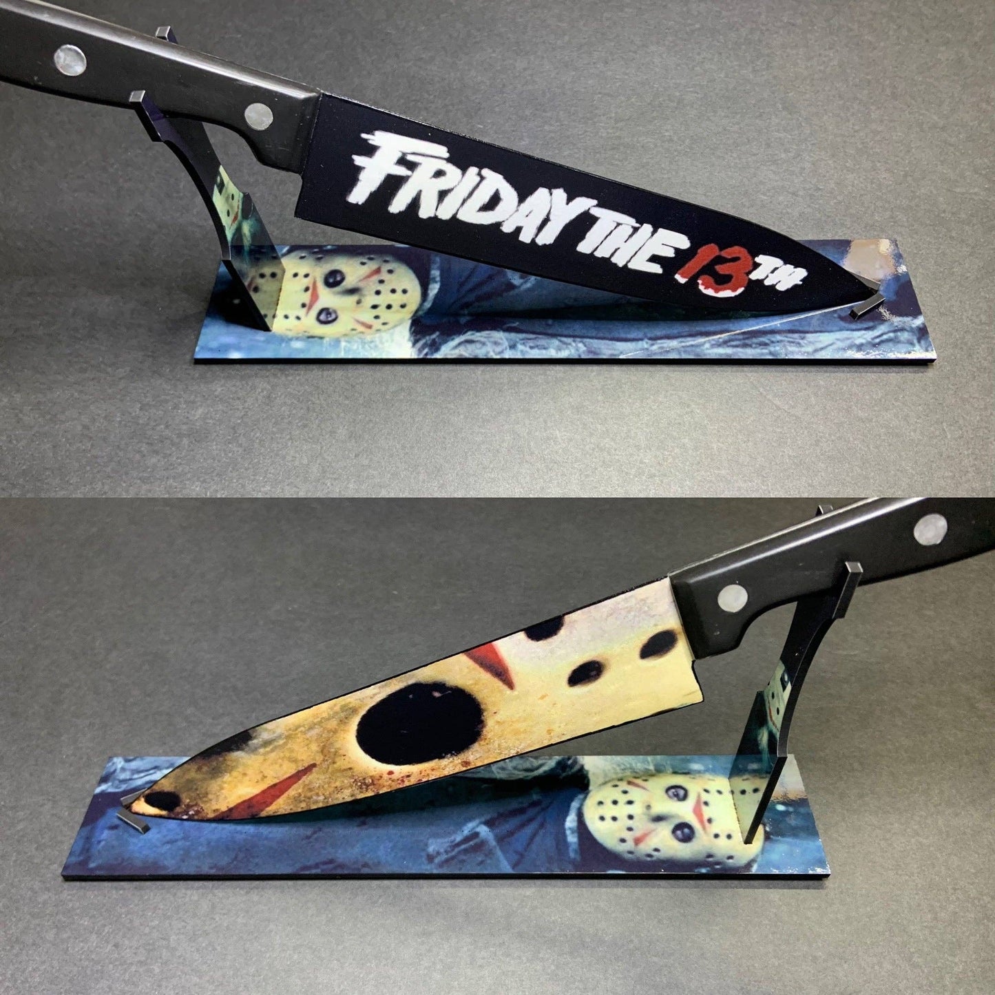 KNIFE - Jason Voorhees "Friday The 13th" Kitchen Knife with Sublimated Stand