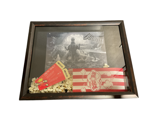 SHADOWBOX - Godzilla (Black & White) "Popcorn Movie" Box