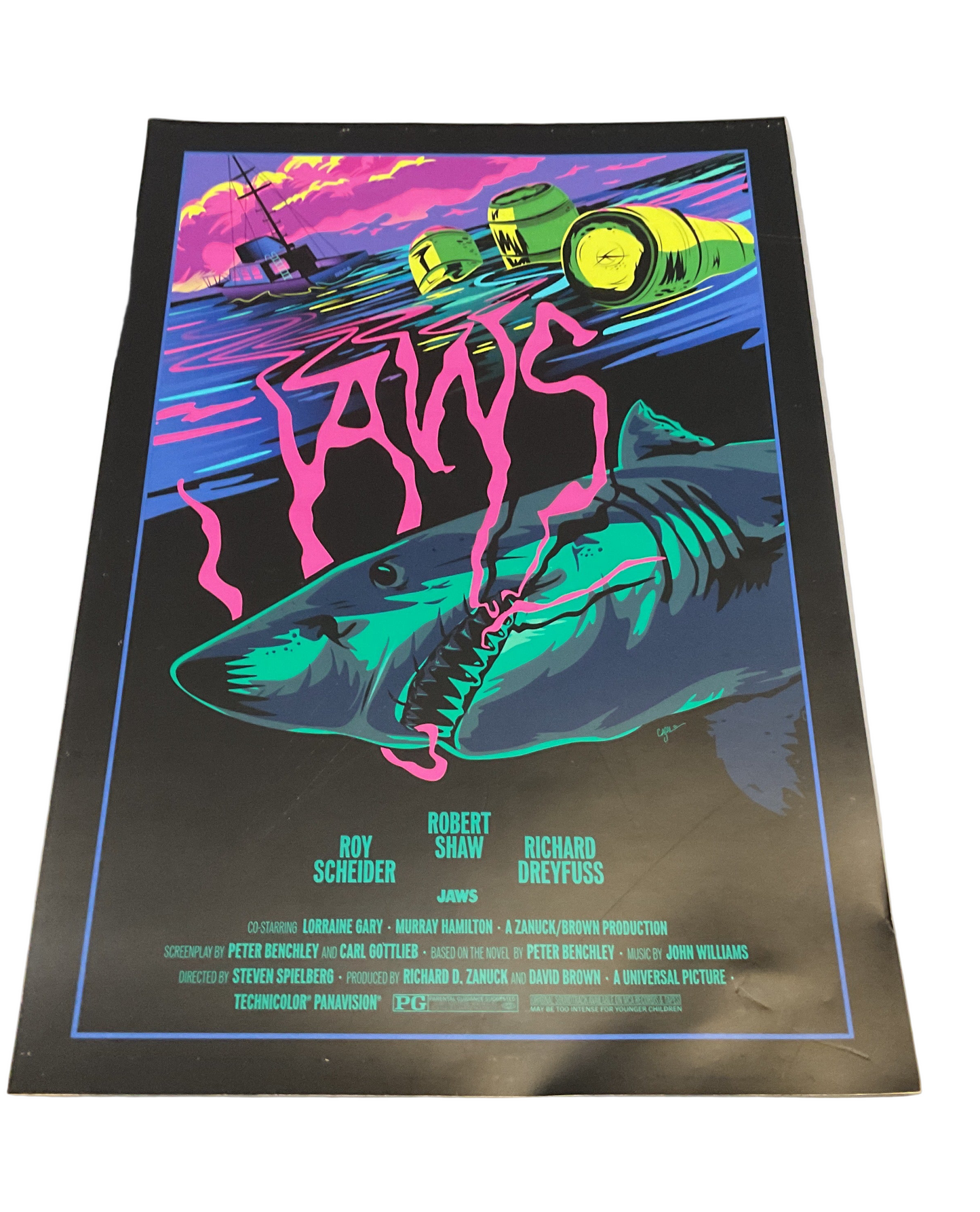 CASALE STUDIOS BLACKLIGHT POSTERS - JAWS