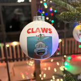 Claws Movie Poster Parody Fun Glass Christmas Ornament