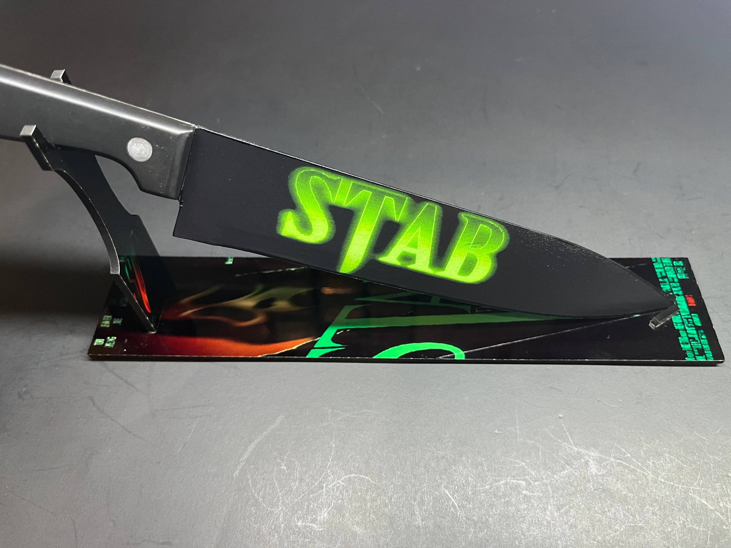 KNIFE - STAB From Scream Movie Knife With Sublimated Stand