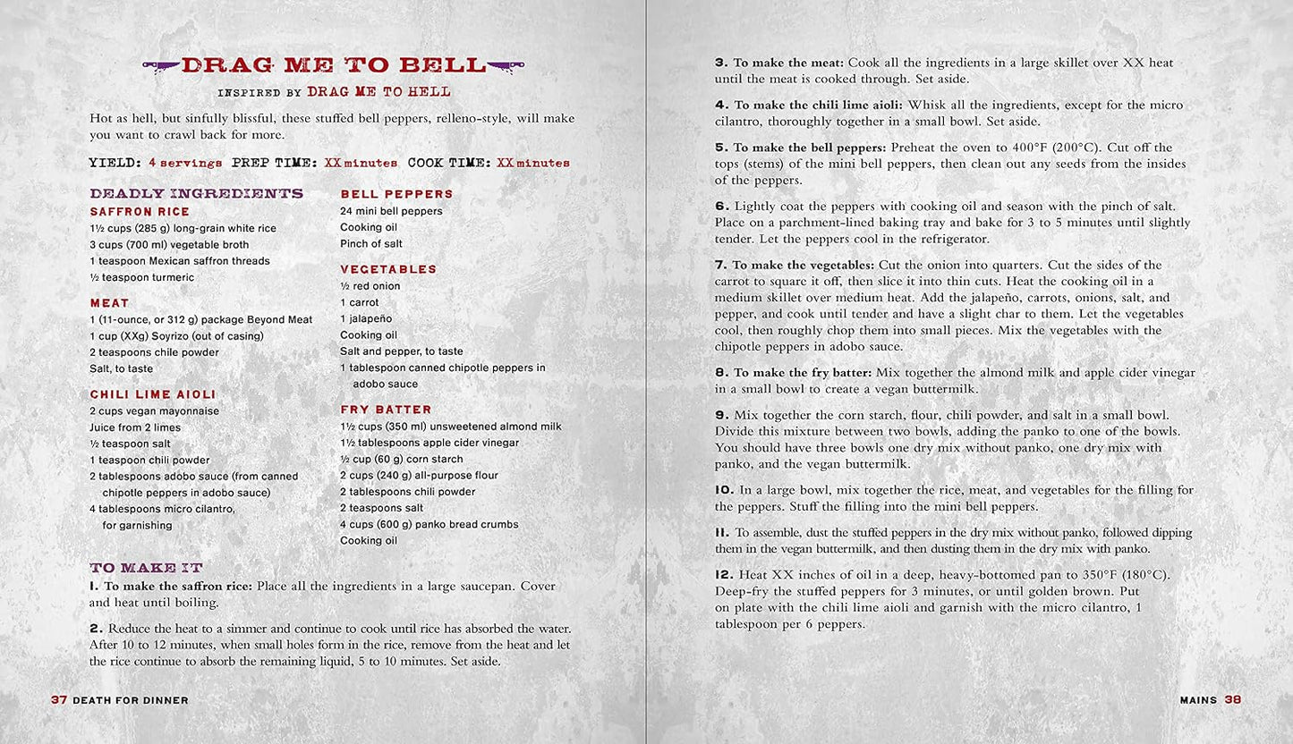 Death for Dinner Cookbook: 60 Gorey-Good, Plant-Based Drinks, Meals, and Munchies Inspired by Your Favorite Horror Films