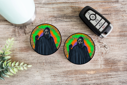 What's Your Favorite Scary Movie Car Coaster Set