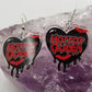 EARRINGS - Horror Queen Heart Earrings