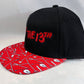 "Friday The 13th" Pattern Embroidered Snapback Hat