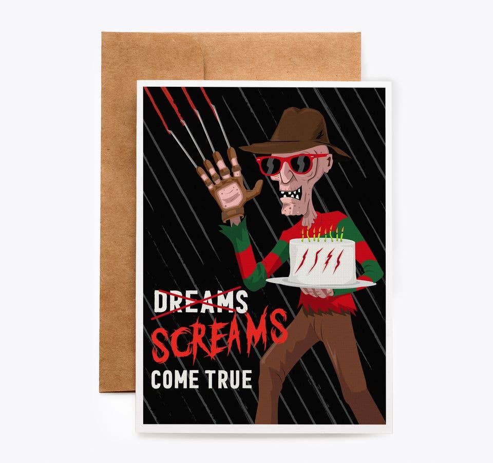 CARDS - "Screams Come True" Freddy Birthday Card
