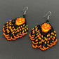 EARRINGS - Halloween Pumpkin Seed Beaded Fringe Earrings