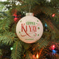 Yippee Ki Yay Funny Saying Glass Christmas Ornaments