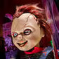 CHUCKY ANIMATRONIC- 3.5 ft. Animated LED Scarred Chucky Doll H38