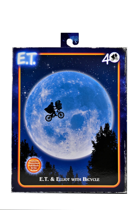 NECA E.T. The Extra-Terrestrial - Elliott & E.T. on Bicycle (40th Anniversary) 7" Scale Action Figure