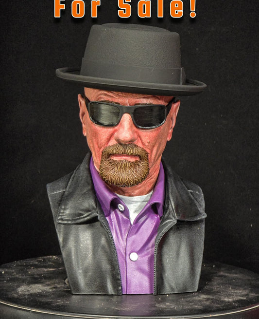3 D PRINTED - Breaking Bad Walter White Bust