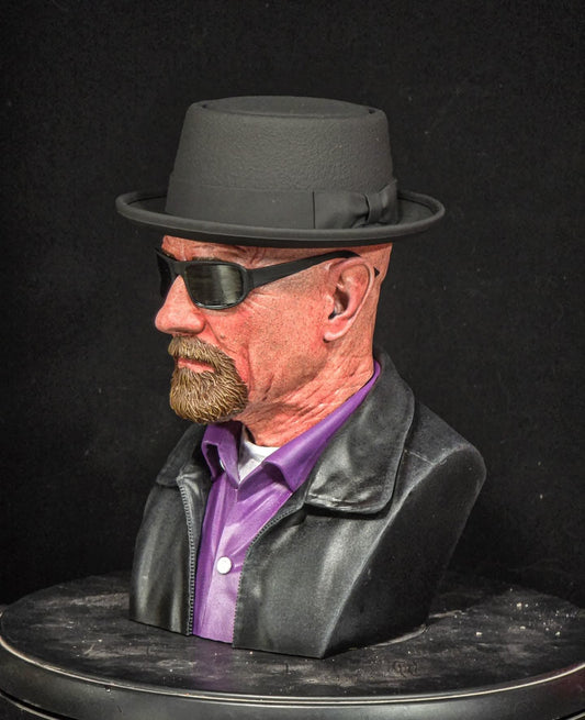 3 D PRINTED - Breaking Bad Walter White Bust