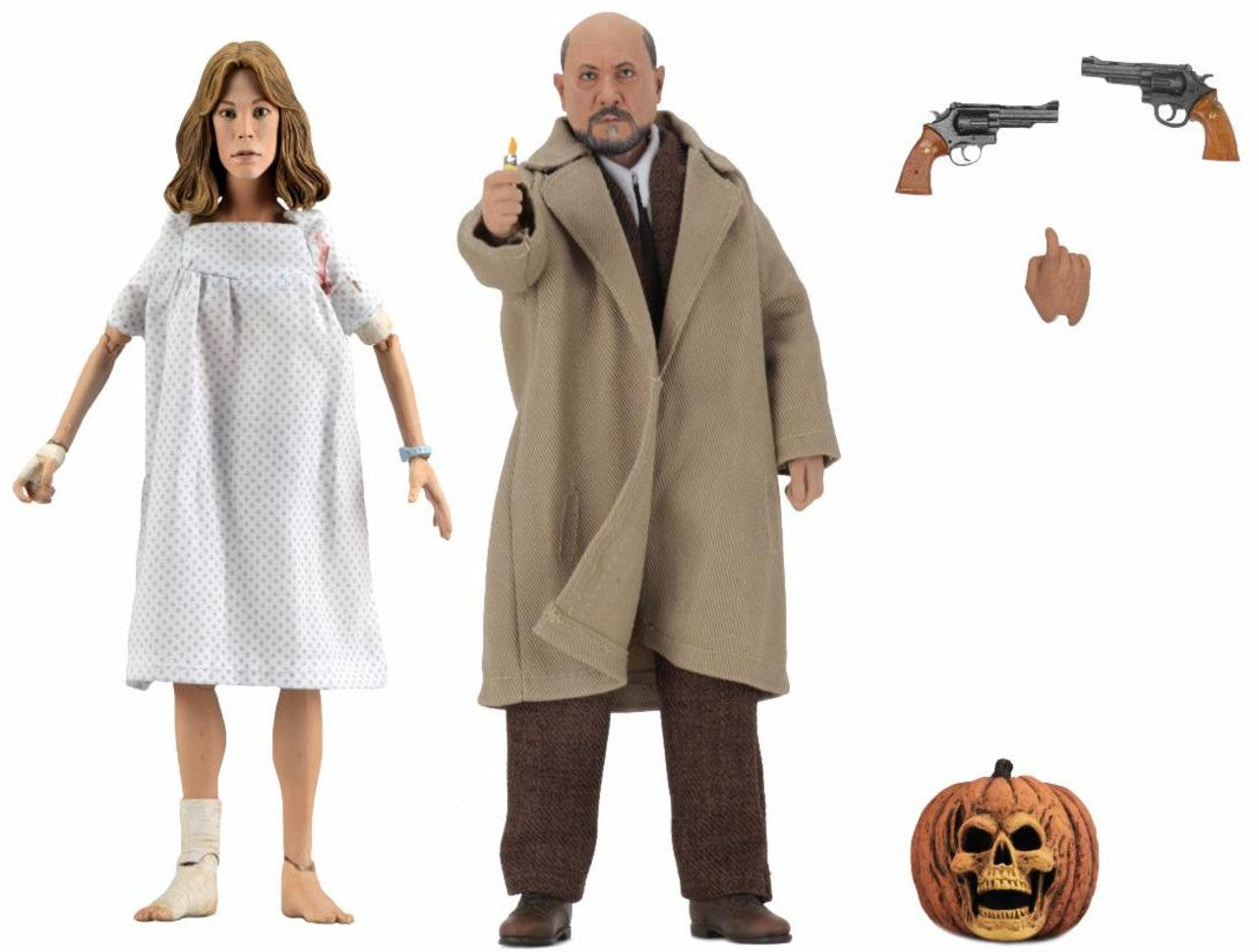 NECA Halloween 2 Retro Action Figure Doctor Loomis & Laurie Strode 2 Pack