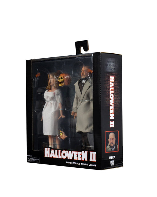 NECA Halloween 2 Retro Action Figure Doctor Loomis & Laurie Strode 2 Pack